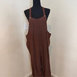 Free People Chocolate Brown Jumpsuit One Piece